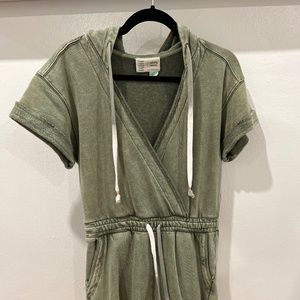 Anthropologie Short Sleeve Sweatsuit - Washed Green - Size XS